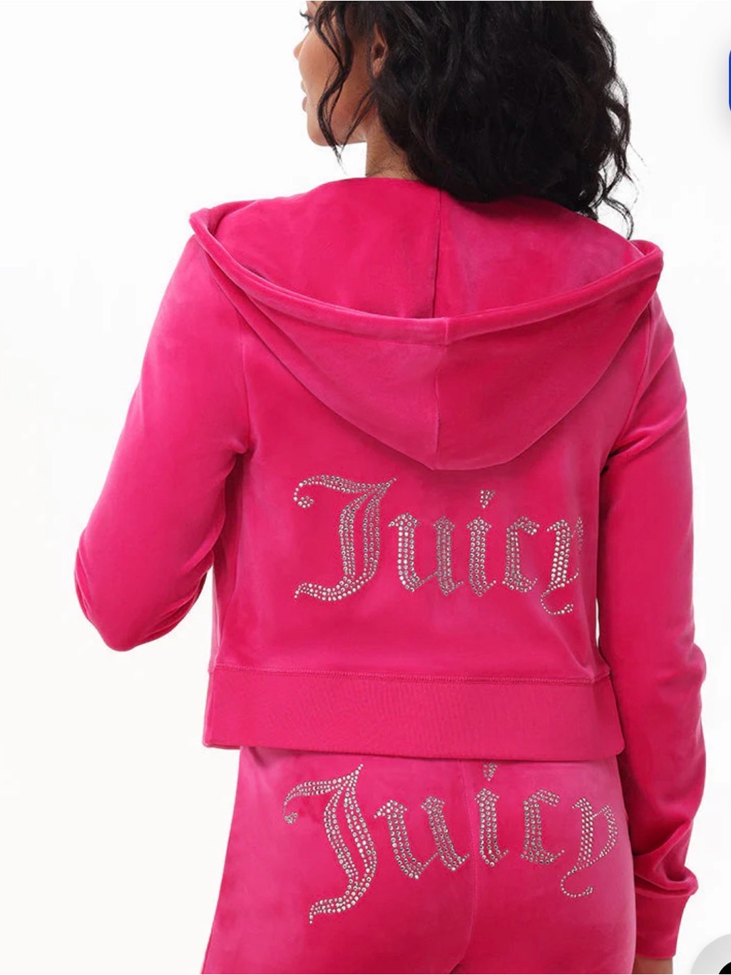 Juicy Couture Pink Velour Tracksuit Set - Rhinestone Gothic Back Logo - Size 1x